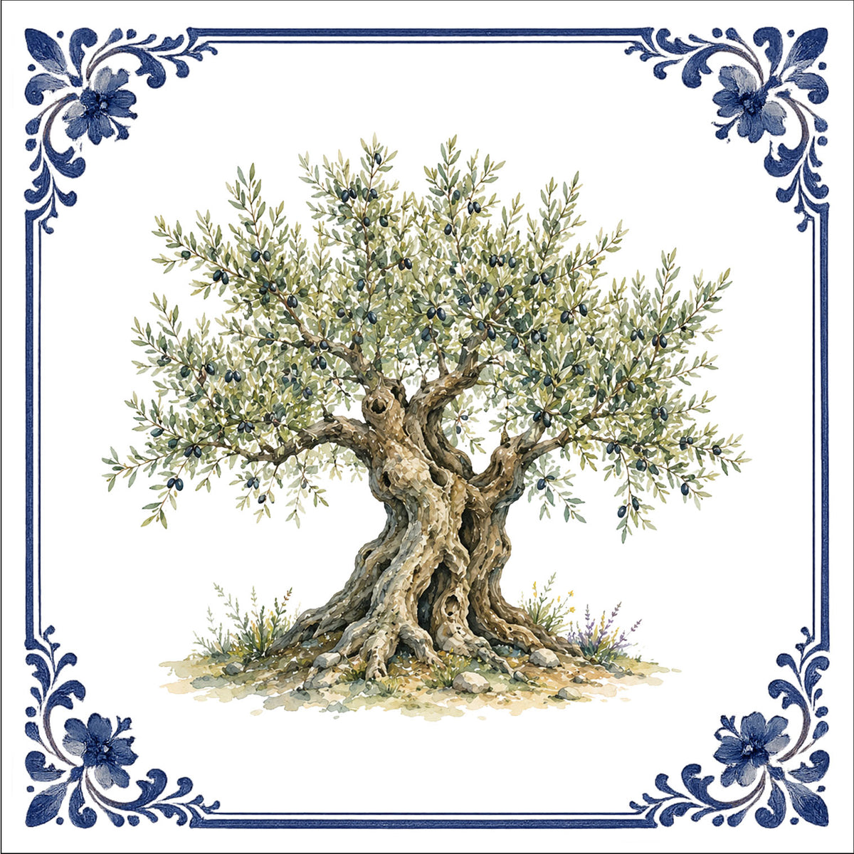 Iris bleu Art Nouveau