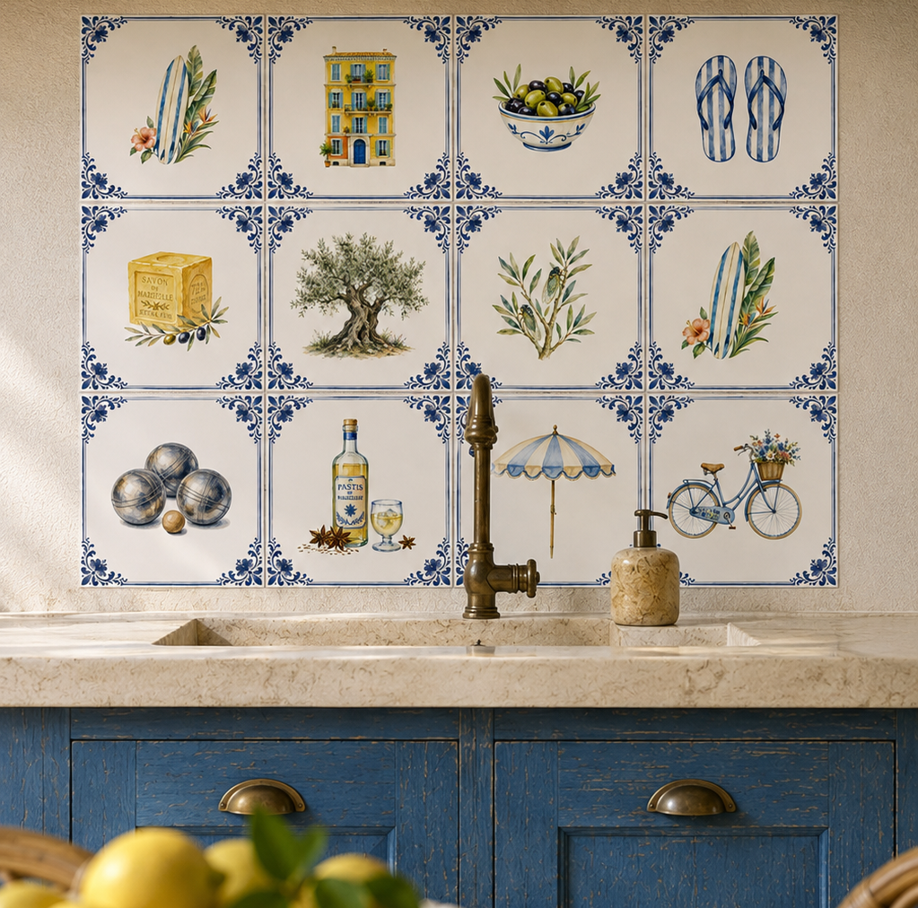 Comment composer une crédence décorative avec des carreaux 15 × 15 cm ?