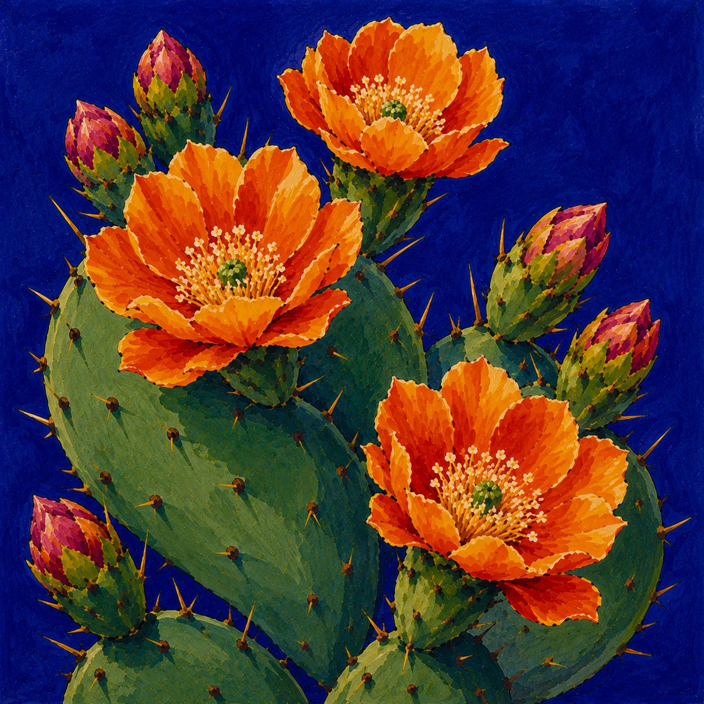 Orange with flowers