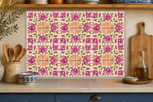 Orange with flowers