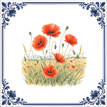 Orange with flowers