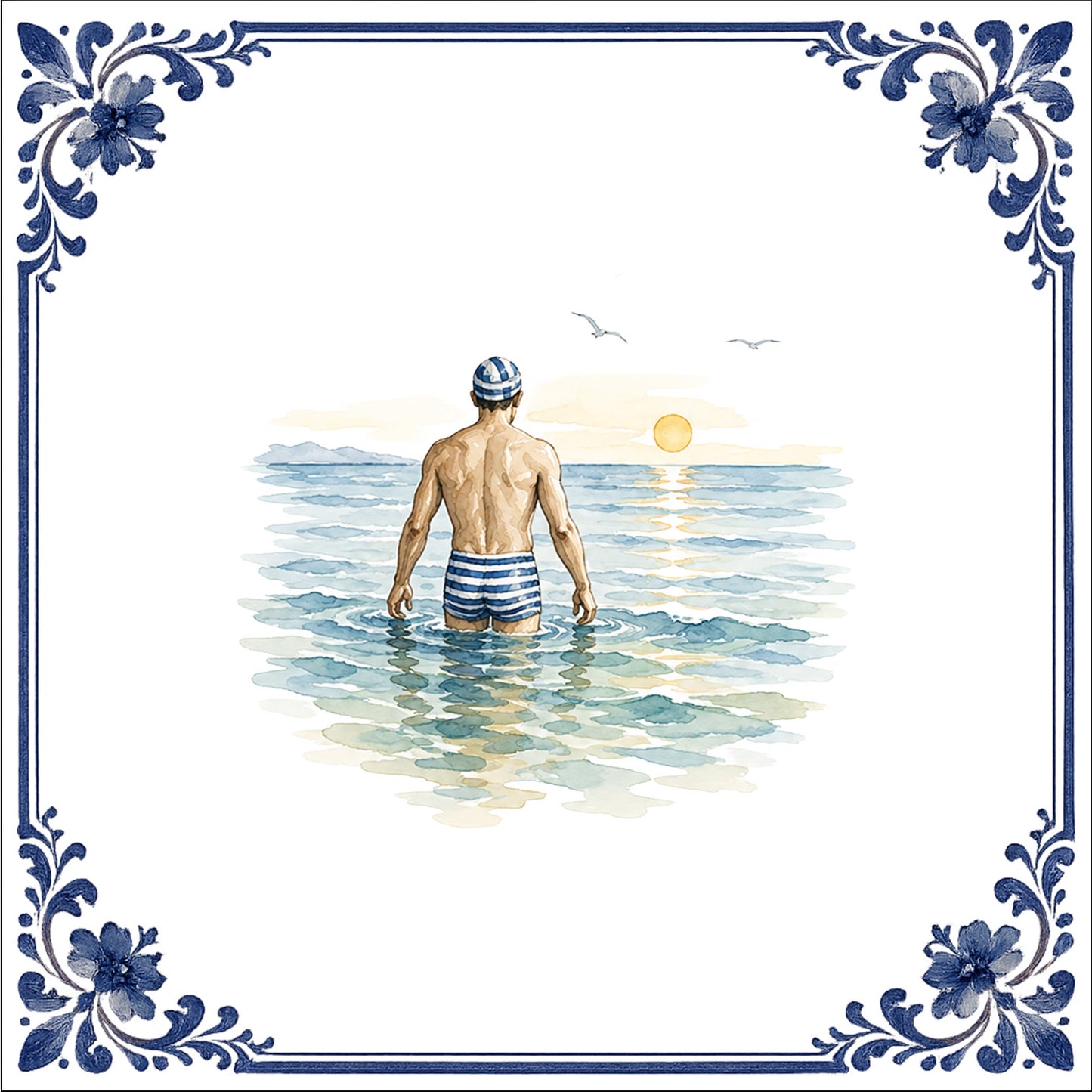 Bain de mer matinal