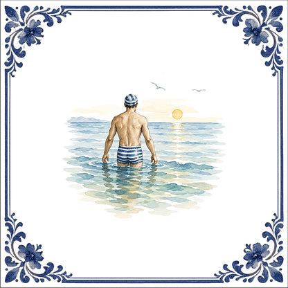 Bain de mer matinal
