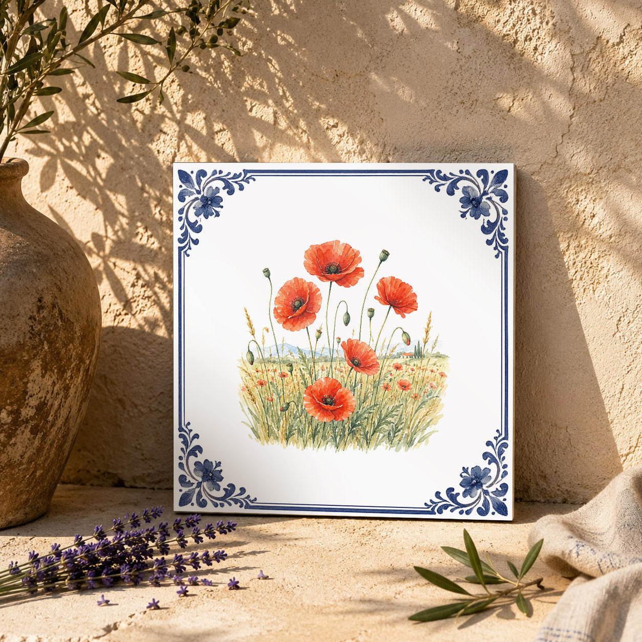 Orange with flowers