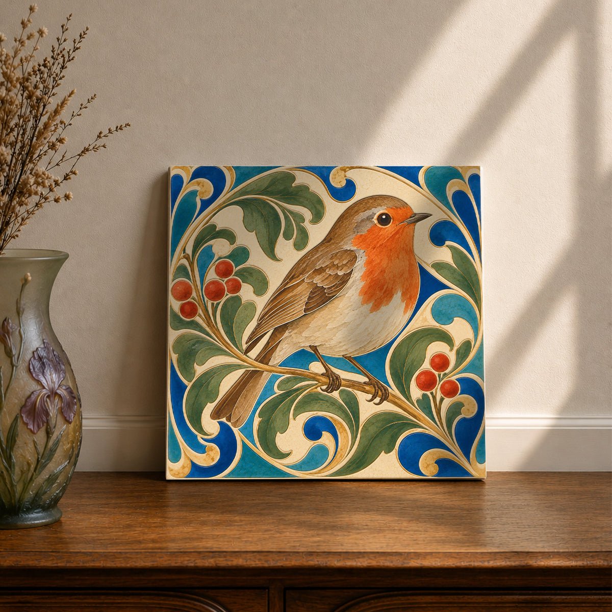 Orange with flowers