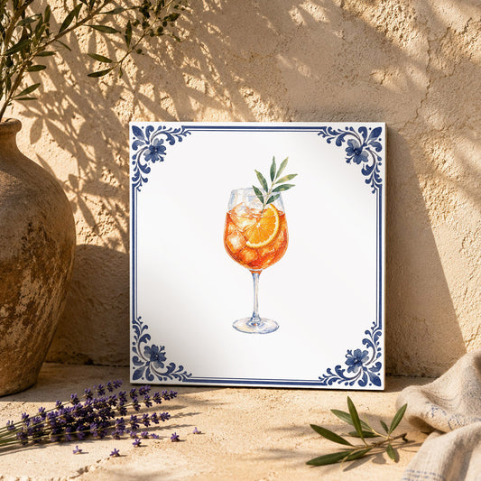 Orange with flowers