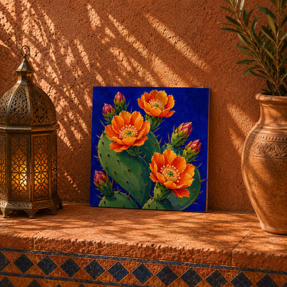 Orange with flowers