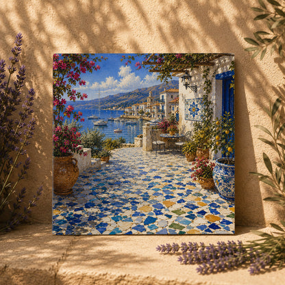 Orange with flowers
