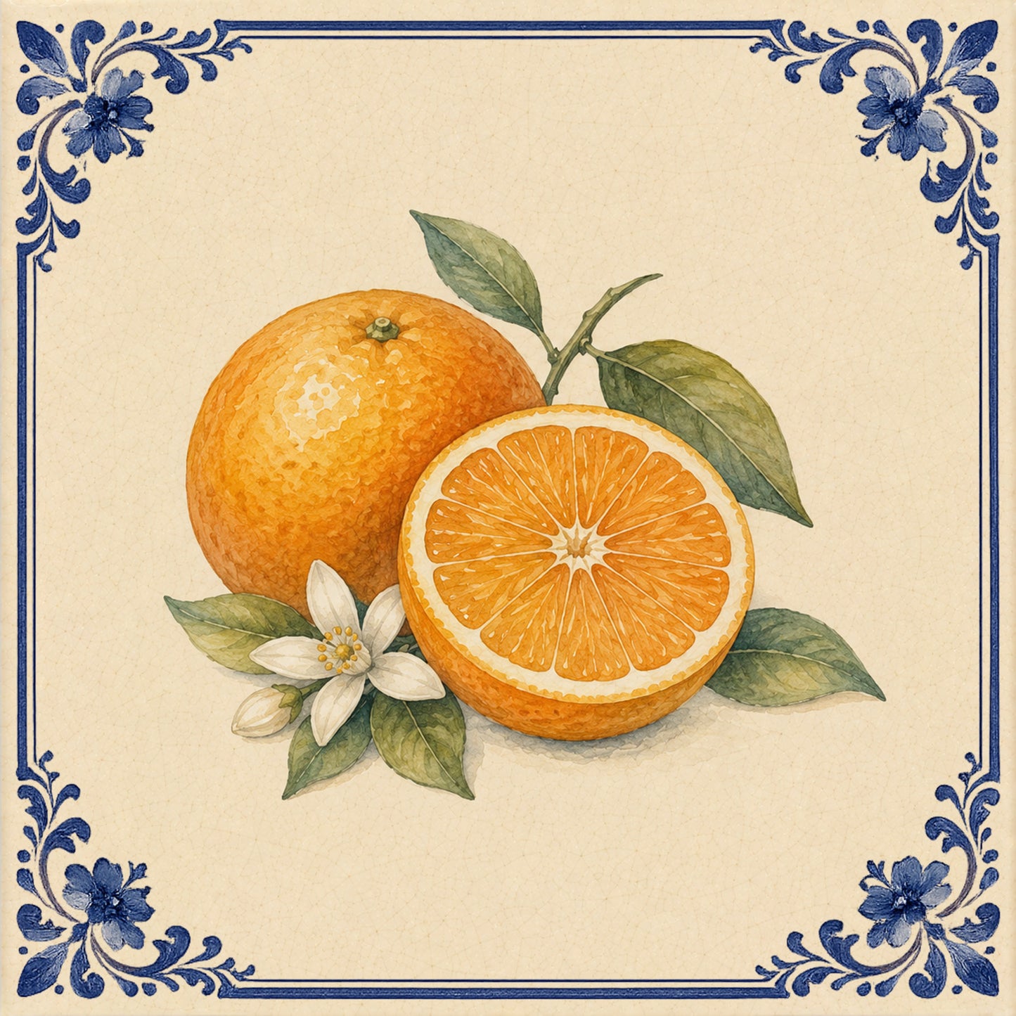 Orange à fleurs